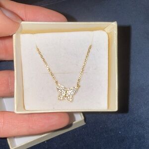 Elegant Gold Butterfly Pendant Necklace